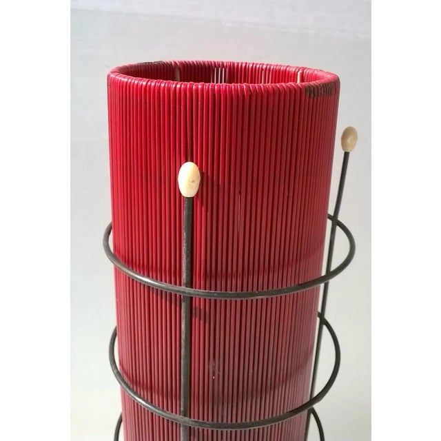 Italian Red Plastic Table Lamp, 1950s For Sale - Image 3 of 7