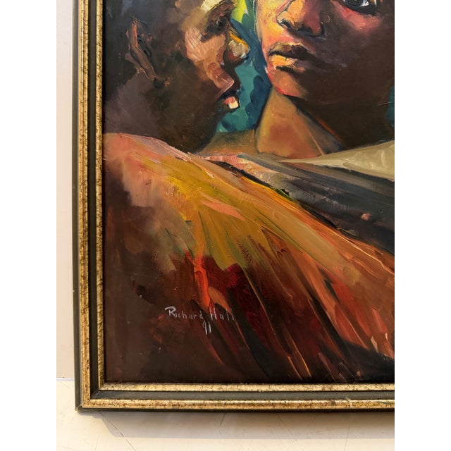 Vintage Expressive Figurative Oil Painting, Signed For Sale In Miami - Image 6 of 11