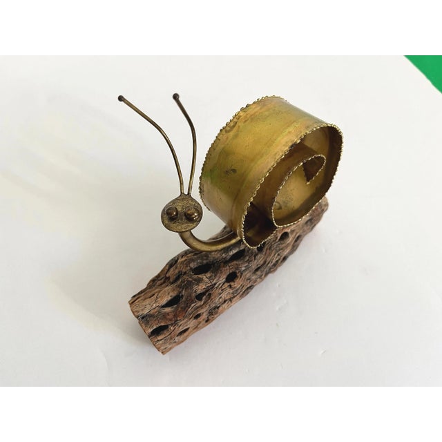 1970s Torch Cut Snail Sculpture For Sale - Image 13 of 18