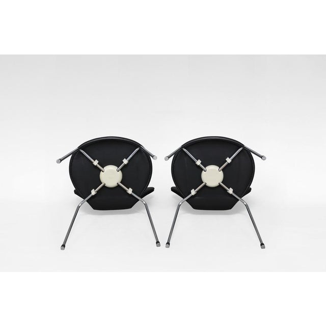 Black Leather Series 7 Dining Chairs by Arne Jacobsen for Fritz Hansen, Set of 4 For Sale - Image 5 of 9