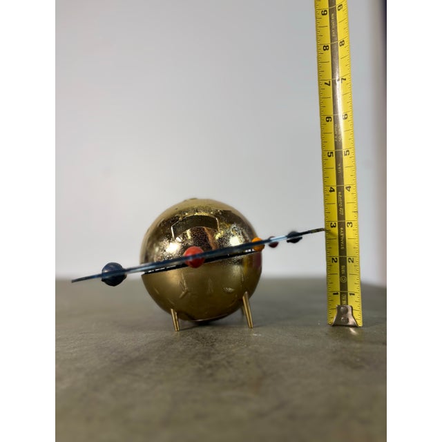 Atomic Era MCM Vacumet Inc. Gold "Solar System" Coin Bank For Sale - Image 10 of 11