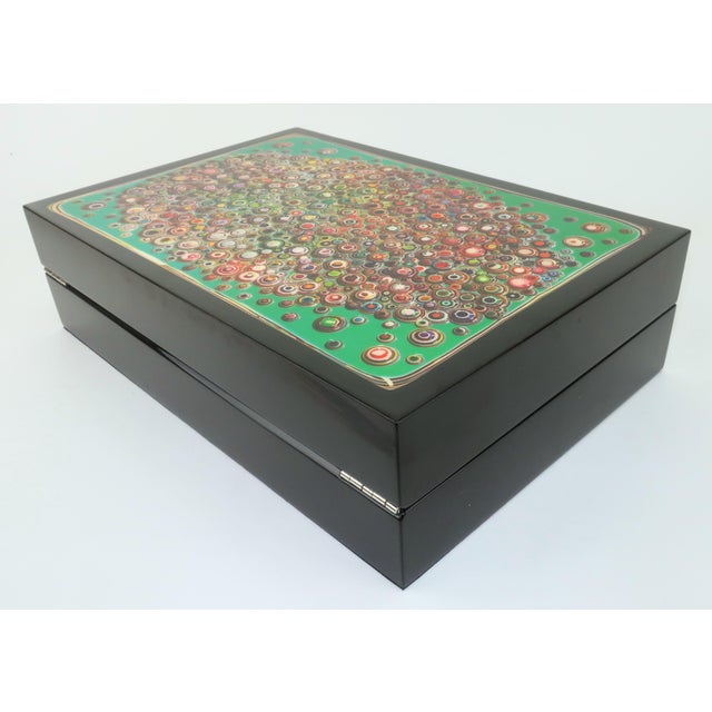 Green Markus Linnenbrink Lacquered Wood Op Art Postmodern Style Artist Box, 2013 For Sale - Image 8 of 13