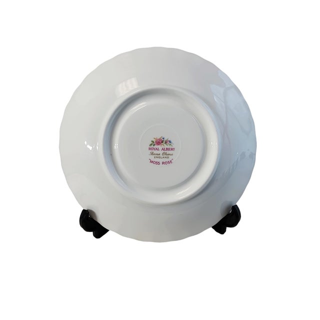 1950s Royal Albert Moss Rose Teacup and Saucer Set - 4 Pieces For Sale - Image 10 of 10