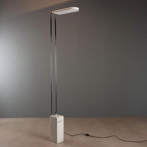 White Vintage Floor Lamp by Bruno Gecchelin, 1970s For Sale - Image 8 of 8