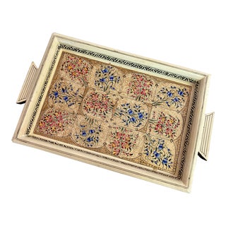 Vintage Small Lacquered Vanity Tray For Sale