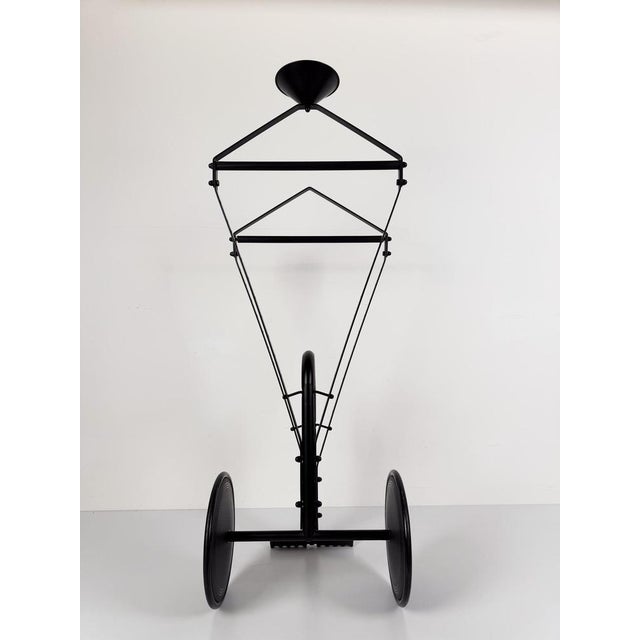 Italian Postmodern Valet Stand on Wheels in Enameled Iron, 1980s For Sale - Image 12 of 18
