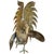 1970s Vintage Sculptural Rooster Figurine in Possibly Brass With Oversized Tail Feathers. For Sale - Image 5 of 10