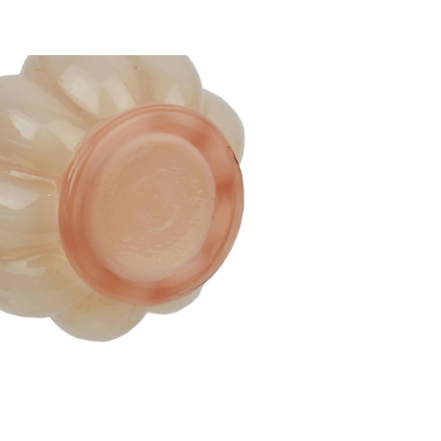 Fenton Art Glass Company Mid Century Pink Melon Glass Fenton Perfume Bottles Art Glass - a Pair For Sale - Image 4 of 6