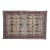 Vintage Turkish Isparta Rug 6'6" X 10'2" Hand-Knotted Wool, Ivory Teal Rust All-Over Palmette & Cypress Tree Design For Sale