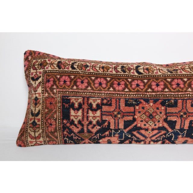 Decorative Lumbar Cushion – Vintage Rug Style Throw Pillow -16'' X 38'' For Sale - Image 4 of 12