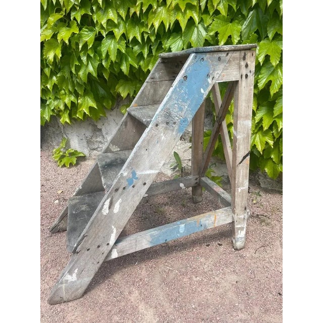 Vintage Step Ladder, 1950s For Sale - Image 9 of 10