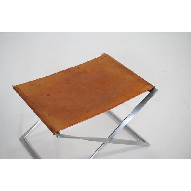 1960s Pk91 Folding Stool by Poul Kjaerholm for E. Kold Christensen, Denmark, 1960s For Sale - Image 5 of 15