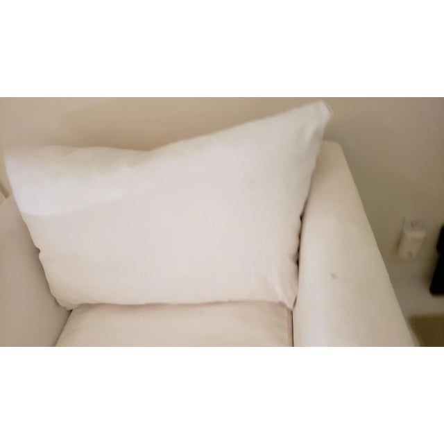 Custom Made White Deep Armchair For Sale In Los Angeles - Image 6 of 9