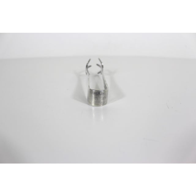 Vintage Silver Bird Claw Sugar or Ice Tongs Bar Cart Styling For Sale - Image 4 of 12