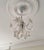 Glass Vintage Murano Glass Chandelier, 1980s White Floral Lamp, Small Italian Ceiling Light For Sale - Image 7 of 14