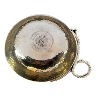 Hammered Silver Wine Tasting Cup For Sale