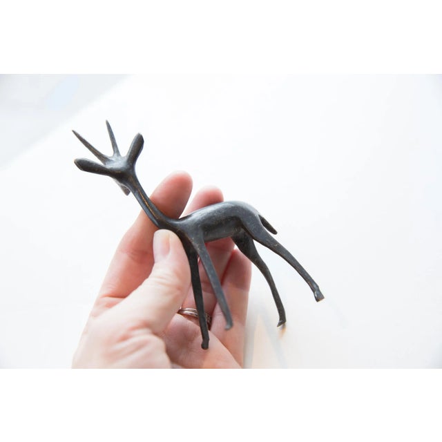 Old New House Vintage Right Facing African Gazelle For Sale - Image 4 of 9