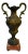 Antique French Cast Bronze and Marble Base Amphora, 1920s For Sale