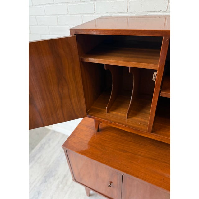 Wood MCM Vintage Modular Credenza Wall Unit For Sale - Image 7 of 9