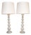 Pair of Barovier & Toso Murano Atmospheric Silver Leaf Glass Lamps, Late 20th C For Sale