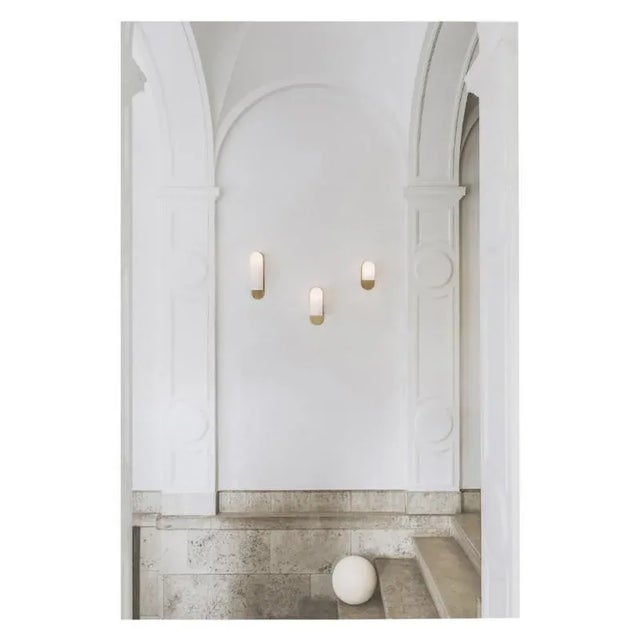 Metal Odyssey SM Brass Wall Sconce by Schwung For Sale - Image 7 of 8