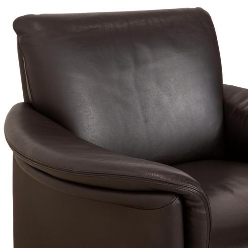 Zento Armchair in Dark Brown Leather from Cor For Sale - Image 4 of 13