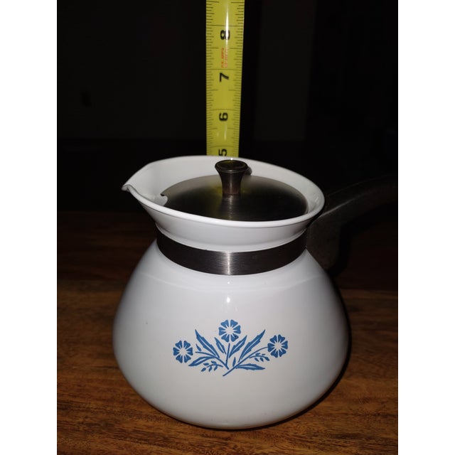 Mid 20th Century Mid 20th Century Mid Century Modern Corning Ware 6 Cup Cornflower Teapot For Sale - Image 5 of 7