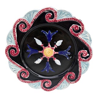 French Majolica Plate Circa 1890 For Sale