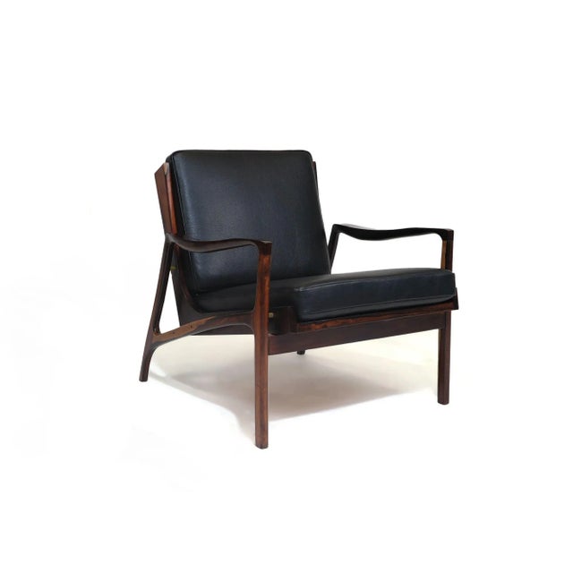 Mid 20th Century Liceu De Artes E Officios Brazilian Rosewood Lounge Chairs - a Pair For Sale - Image 9 of 12