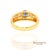 Metal Mid 20th Century 18k (750) Yellow Gold Natural Blue Sapphire and Natural Diamond Ring, Size 6.5 For Sale - Image 7 of 10