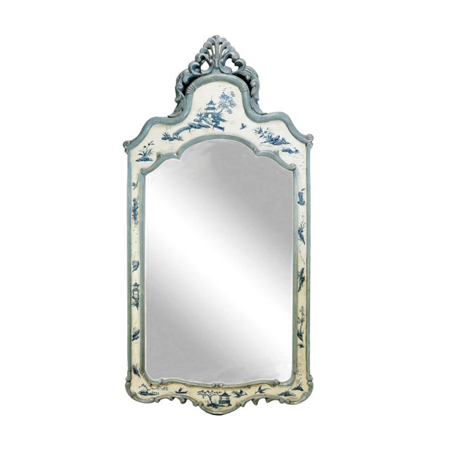 Wood A Vintage 1960s Italian Chinoiserie Pagoda-Shaped Wall Mirror For Sale - Image 7 of 7