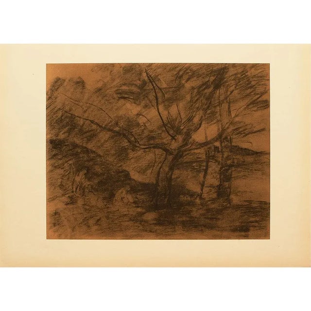 1959 After Camille Corot "Landscape" Vintage Hungarian Photogravure For Sale In Dallas - Image 6 of 6