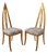 1930 Art Deco John Turano & Sons Giltwood Mother Pearl Side Accent Chairs, Pair For Sale