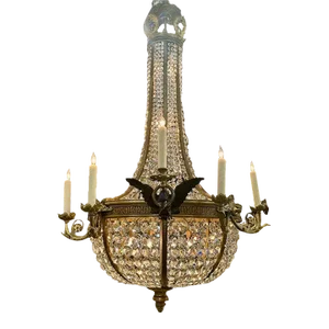 French Empire Gilt Bronze Chandelier