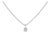 Sterling Silver 1/4 Cttw Princess Cut Diamond 4 Stone Pendant Necklace For Sale