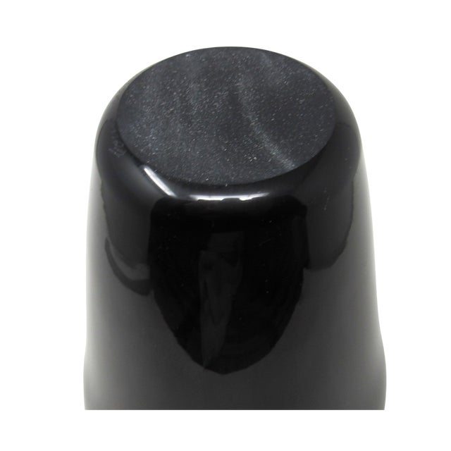2000 - 2009 Steven Correia Glossy Ebony Glass Vase | Signed by Artist (2000) For Sale - Image 5 of 7