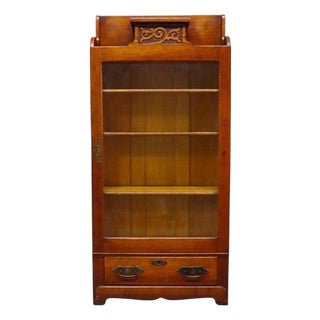 Arts & Crafts Oak Rockford Standard Furniture Co. Stickley Style Bookcase C1920 For Sale