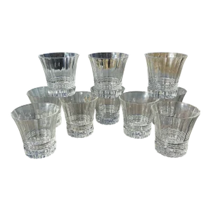 1970s Crystal D' Arques Lowball Glasses- Set of 10