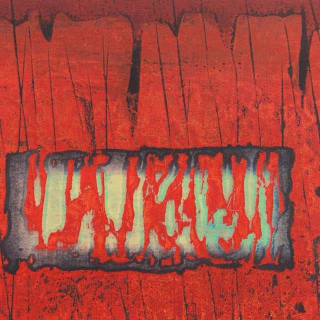 'The Rain, Abstract in Ruby and Jade' After Hiroyuki Tajima, 1973, Tokyo, Los Angeles County Museum of Art, Benezit For Sale - Image 9 of 11