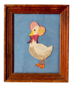 Vintage Mother Goose Embroidered Wall Art
