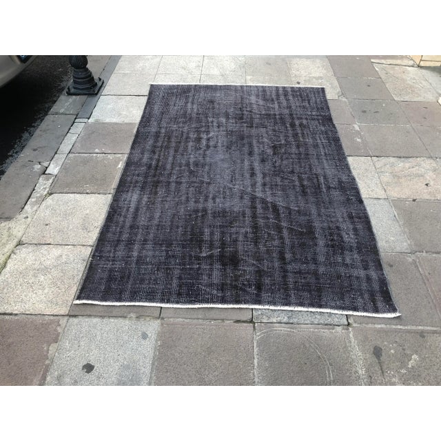 1960s Vintage Turkish Gray Rug - 7′1″ × 7′3″ For Sale - Image 11 of 11