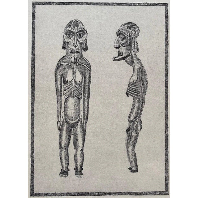 Late 20th Century Easter Island "Moai Kavakava" Etching by Rapa Nui Artist Ricardo Candiani For Sale - Image 4 of 8