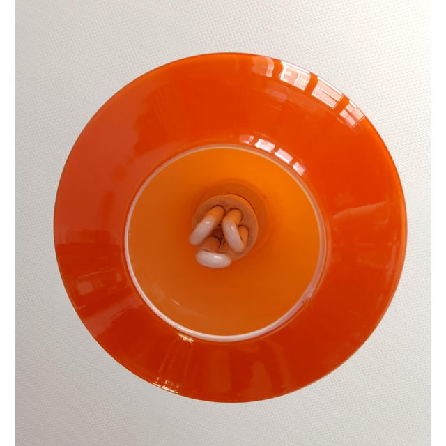 Space Age Orange UFO Pendant Light, 1970s For Sale - Image 6 of 7
