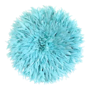 Mid- Century Modern Décor Juju Hat Feathers in Navy Blue , Authentic Handmade Feather for Wall Décor