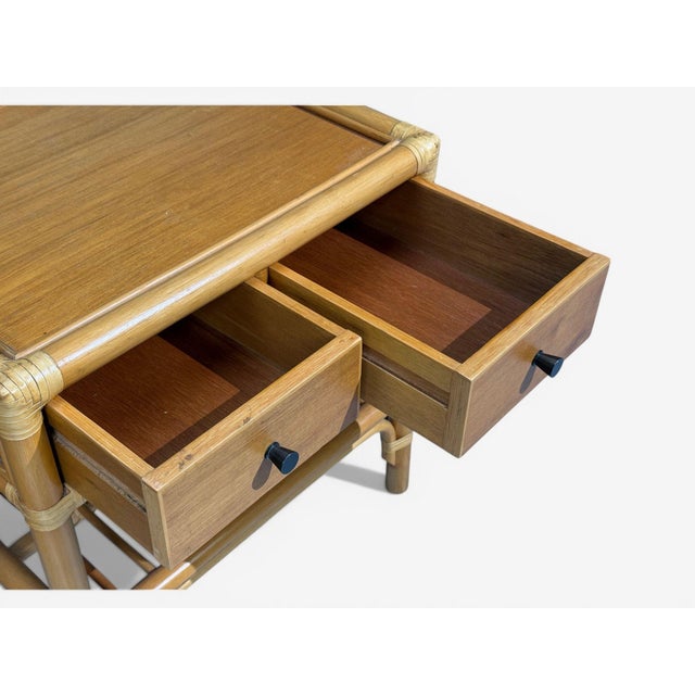 Kenneth Bergenblad, Nightstands, Bamboo, Rattan, Brass, Sweden, 1970s For Sale - Image 13 of 13