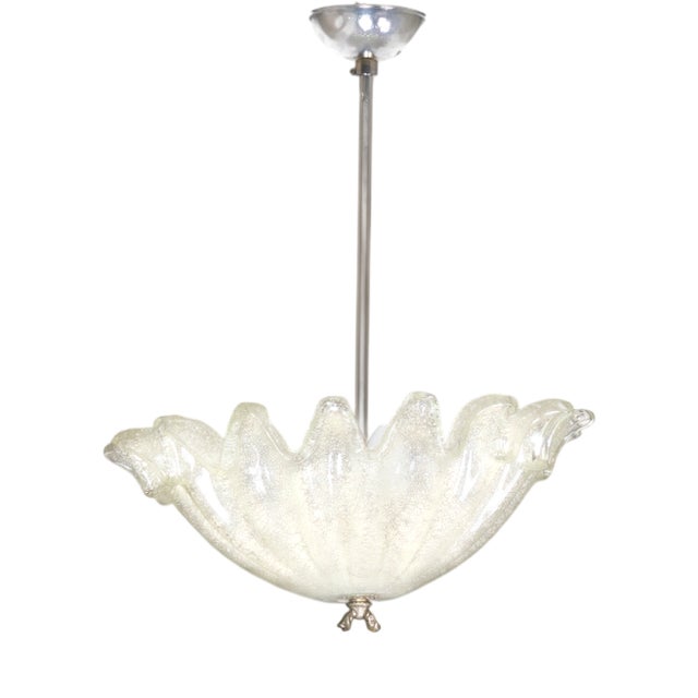 Art Deco Plafond Ceiling Lamp in Murano Style Glass, 1920s For Sale