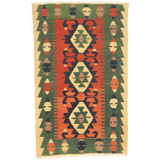 Vintage Persian Shiraz Kilim Rug - 03'07 X 05'09 For Sale - Image 9 of 9