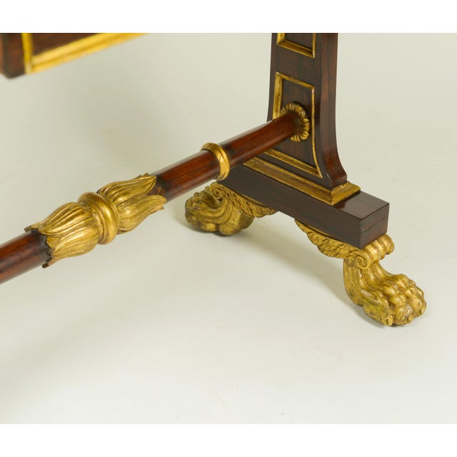 Wood Regency Rosewood and Ormolu-Mounted Library Table For Sale - Image 7 of 9