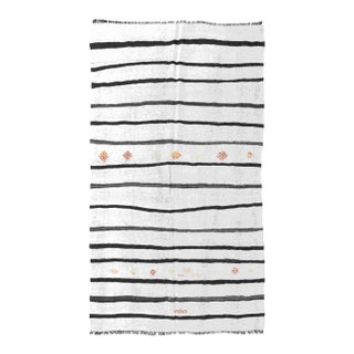 Hemp Vintage Striped Kilim Rug - 6`0" X 9`4" For Sale