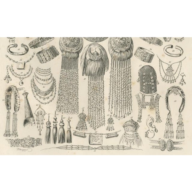 Mid 19th Century Heinrich von Mayr, Jewelry and Adornment Study from Maximilian in Bavaria, 1846 For Sale - Image 5 of 10